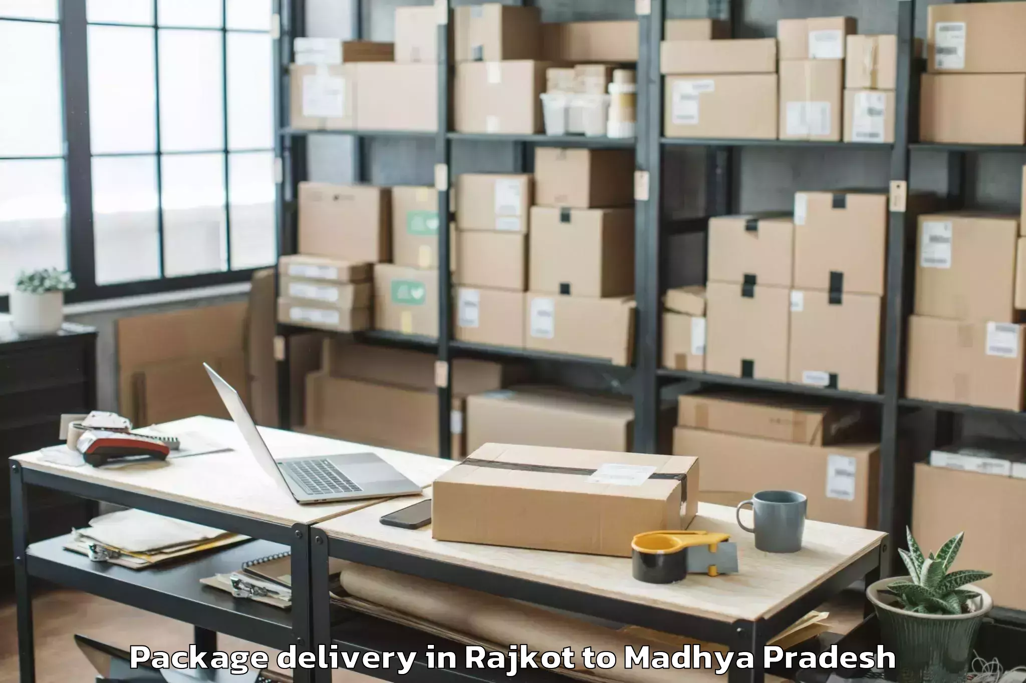 Hassle-Free Rajkot to Indore Package Delivery